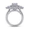 Lincoln - 14K White Gold Fancy halo Round Diamond Engagement Ring - 2.41 ct