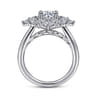 Liv - 14K White Gold Fancy Halo Round Diamond Engagement Ring - 1.52 ct