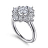 Liv - 14K White Gold Fancy Halo Round Diamond Engagement Ring - 1.52 ct