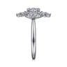 Liv - 14K White Gold Fancy Halo Round Diamond Engagement Ring - 1.52 ct