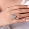 Liv - 14K White Gold Fancy Halo Round Diamond Engagement Ring - 1.52 ct