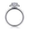 Cammie - 14K White Gold Halo Round Diamond Engagement Ring - 0.4 ct