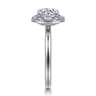 Cammie - 14K White Gold Halo Round Diamond Engagement Ring - 0.4 ct
