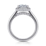 Yolanda - 14K White Gold Round Halo Diamond Engagement Ring - 0.35 ct