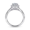 Marissa - 14K White Gold Round Halo Diamond Engagement Ring - 0.39 ct