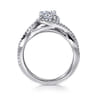 Courtney - 14K White Gold Round Halo Diamond Engagement Ring - 0.23 ct