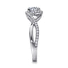 Courtney - 14K White Gold Round Halo Diamond Engagement Ring - 0.23 ct