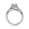 Courtney - 14K White Gold Round Halo Diamond Engagement Ring - 0.23 ct