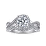 Courtney - 14K White Gold Round Halo Diamond Engagement Ring - 0.23 ct