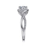 Courtney - 14K White Gold Round Halo Diamond Engagement Ring - 0.23 ct