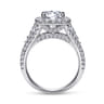 Alexia - 14K White Gold Round Halo Diamond Engagement Ring - 1.54 ct