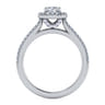 Blossom - 14K White Gold Round Halo Diamond Engagement Ring - 0.28 ct