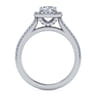Blossom - 14K White Gold Round Halo Diamond Engagement Ring - 0.3 ct