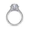 Rainier - 14K White Gold Cushion Halo Round Diamond Engagement Ring - 1 ct