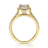 Carly - 14K Yellow Gold Cushion Halo Diamond Engagement Ring - 0.32 ct