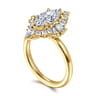 Emarie - 14K Yellow Gold Marquise Shape Halo Diamond Engagement Ring - 0.7 ct