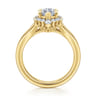 Yesenia - 14K Yellow Gold Marquise Shahpe Halo Diamond Engagement Ring - 0.65 ct