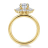 Emarie - 14K Yellow Gold Oval Halo Diamond Engagement Ring - 0.65 ct