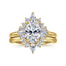 Emarie - 14K Yellow Gold Oval Halo Diamond Engagement Ring - 0.65 ct