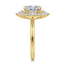 Emarie - 14K Yellow Gold Oval Halo Diamond Engagement Ring - 0.65 ct