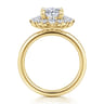 Emarie - 14K Yellow Gold Oval Halo Diamond Engagement Ring - 0.7 ct