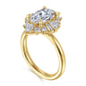 Emarie - 14K Yellow Gold Oval Halo Diamond Engagement Ring - 0.7 ct