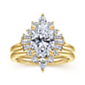 Emarie - 14K Yellow Gold Oval Halo Diamond Engagement Ring - 0.7 ct