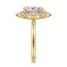 Emarie - 14K Yellow Gold Oval Halo Diamond Engagement Ring - 0.7 ct