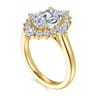 Yazmin - 14K White Gold Oval Halo Diamond Engagement Ring - 0.75 ct