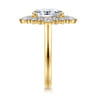 Yazmin - 14K White Gold Oval Halo Diamond Engagement Ring - 0.75 ct