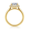 Yemaya - 14K Yellow Gold Oval Halo Diamond Engagement Ring - 0.3 ct