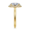 Yemaya - 14K Yellow Gold Oval Halo Diamond Engagement Ring - 0.3 ct