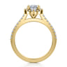 Carly - 14K Yellow Gold Oval Halo Diamond Engagement Ring - 0.25 ct
