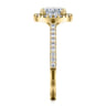 Carly - 14K Yellow Gold Oval Halo Diamond Engagement Ring - 0.25 ct