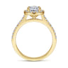 Carly - 14K Yellow Gold Pear Shape Halo Diamond Engagement Ring - 0.31 ct