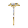 Carly - 14K Yellow Gold Pear Shape Halo Diamond Engagement Ring - 0.31 ct