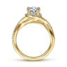 Courtney - 14K Yellow Gold Pear Shape Halo Diamond Engagement Ring - 0.23 ct