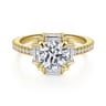 14K Yellow Gold Diamond Engagement Ring - 0.62 ct