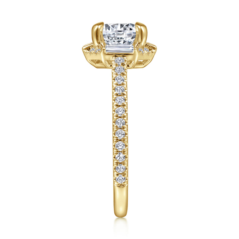 14K Yellow Gold Diamond Engagement Ring - 0.62 ct - Shot 5
