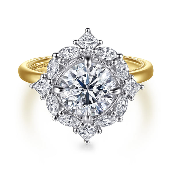 Round-Cut vintage-Inspired Engagement Ring