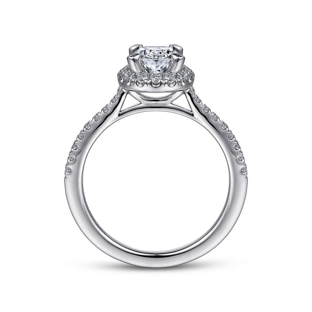 Oval Halo Ring in Platinum Gabriel ER14725O4PT4JJ