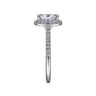 Idina - Platinum Oval Halo Diamond Engagement Ring - 0.32 ct