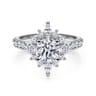 Astor - Platinum Unique Round Halo Engagement Ring - 1 ct