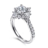 Astor - Platinum Unique Round Halo Engagement Ring - 1 ct