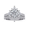 Astor - Platinum Unique Round Halo Engagement Ring - 1 ct