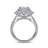 Iolana - Platinum Fancy Halo Round Diamond Engagement Ring - 1.4 ct
