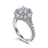 Iolana - Platinum Fancy Halo Round Diamond Engagement Ring - 1.4 ct