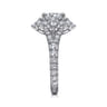 Iolana - Platinum Fancy Halo Round Diamond Engagement Ring - 1.4 ct