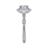 Idalia - Platinum Fancy Halo Round Diamond Engagement Ring - 0.37 ct