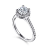 Carly - Platinum Round Halo Diamond Engagement Ring - 0.27 ct